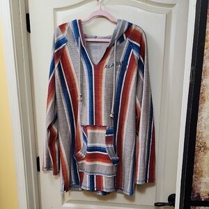 AMERICAN CROWN MULTICOLOR STRIPED ALABAMA BAJA HOODIE
